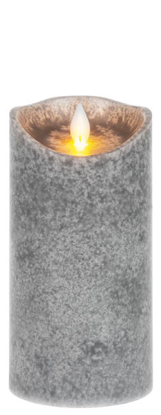 Grey LED Candle w/Timer - 3"x6"