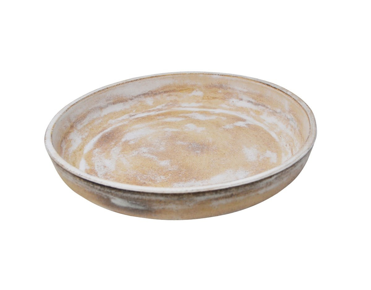 Whitewashed Deco Bowl - 12'