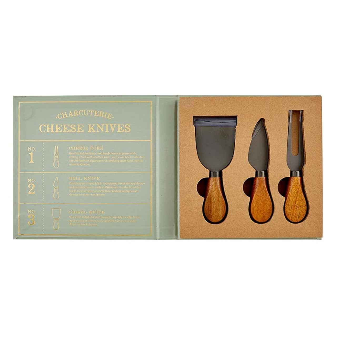 Acacia Wood Cheese Knifes - S/3