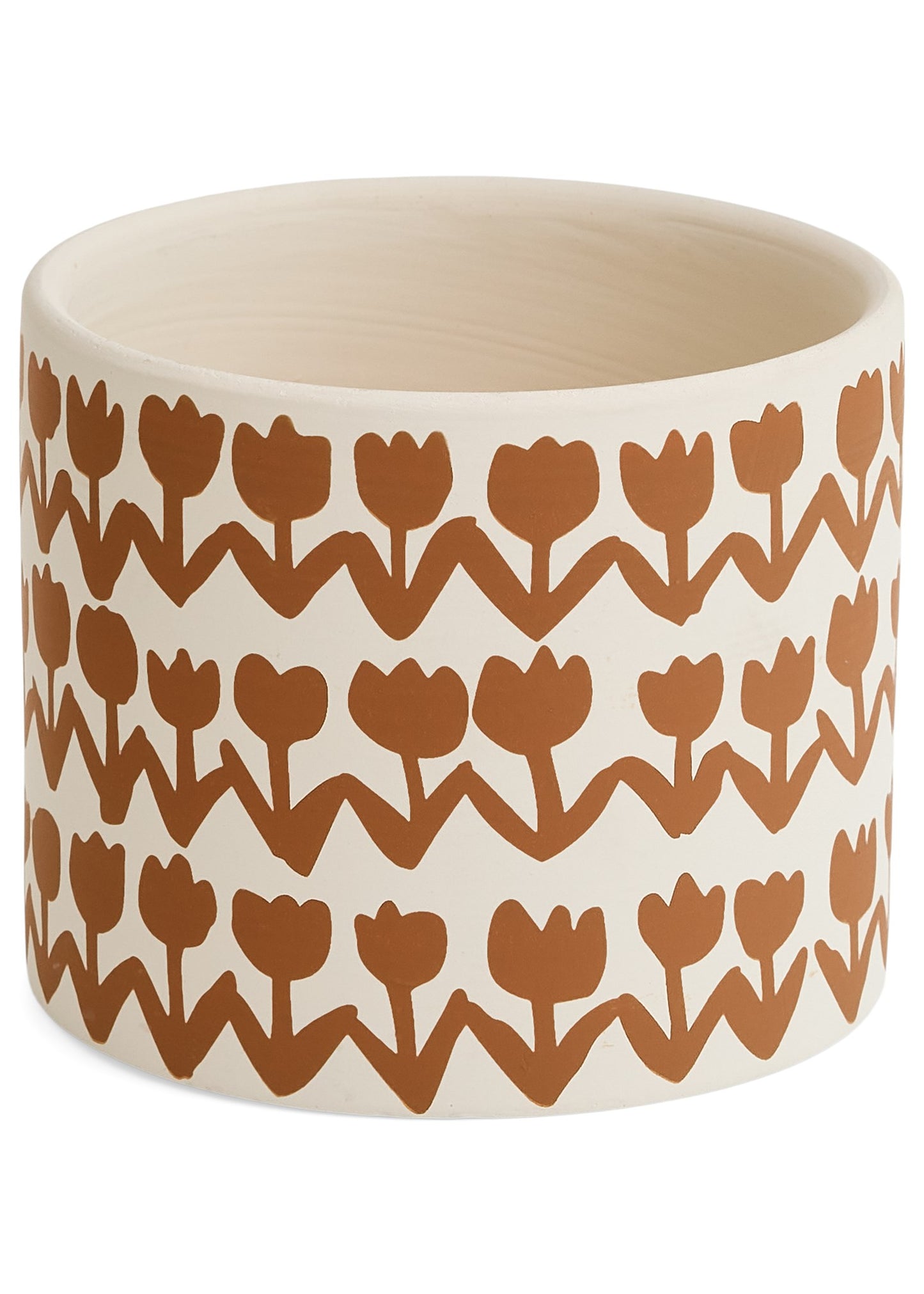 Terracotta/Cream Tulip Planter