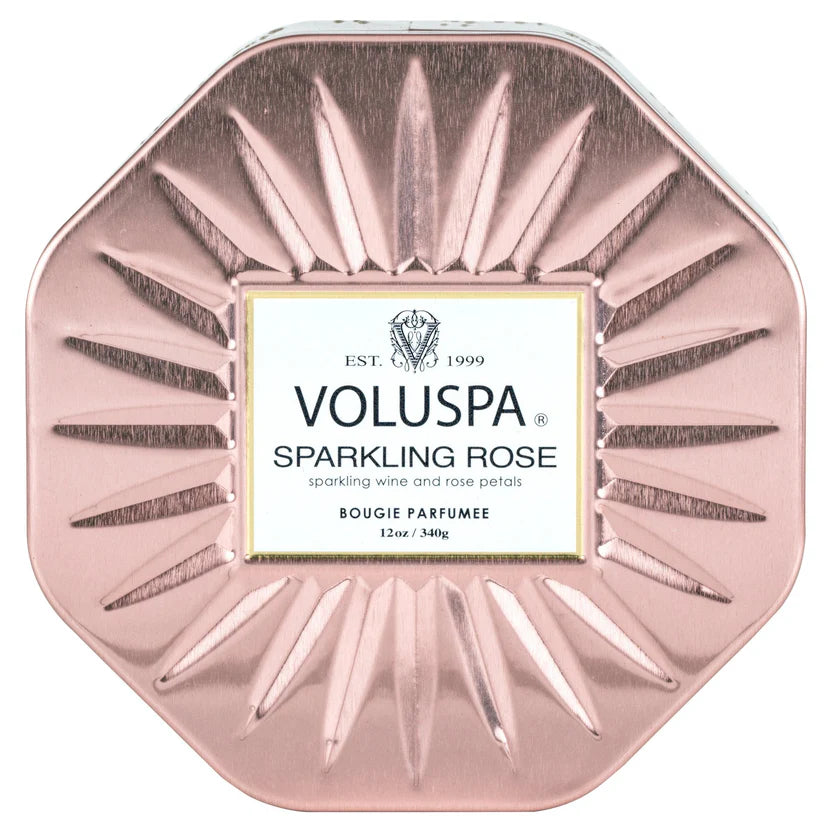 Sparkling Rose Octagon Tin