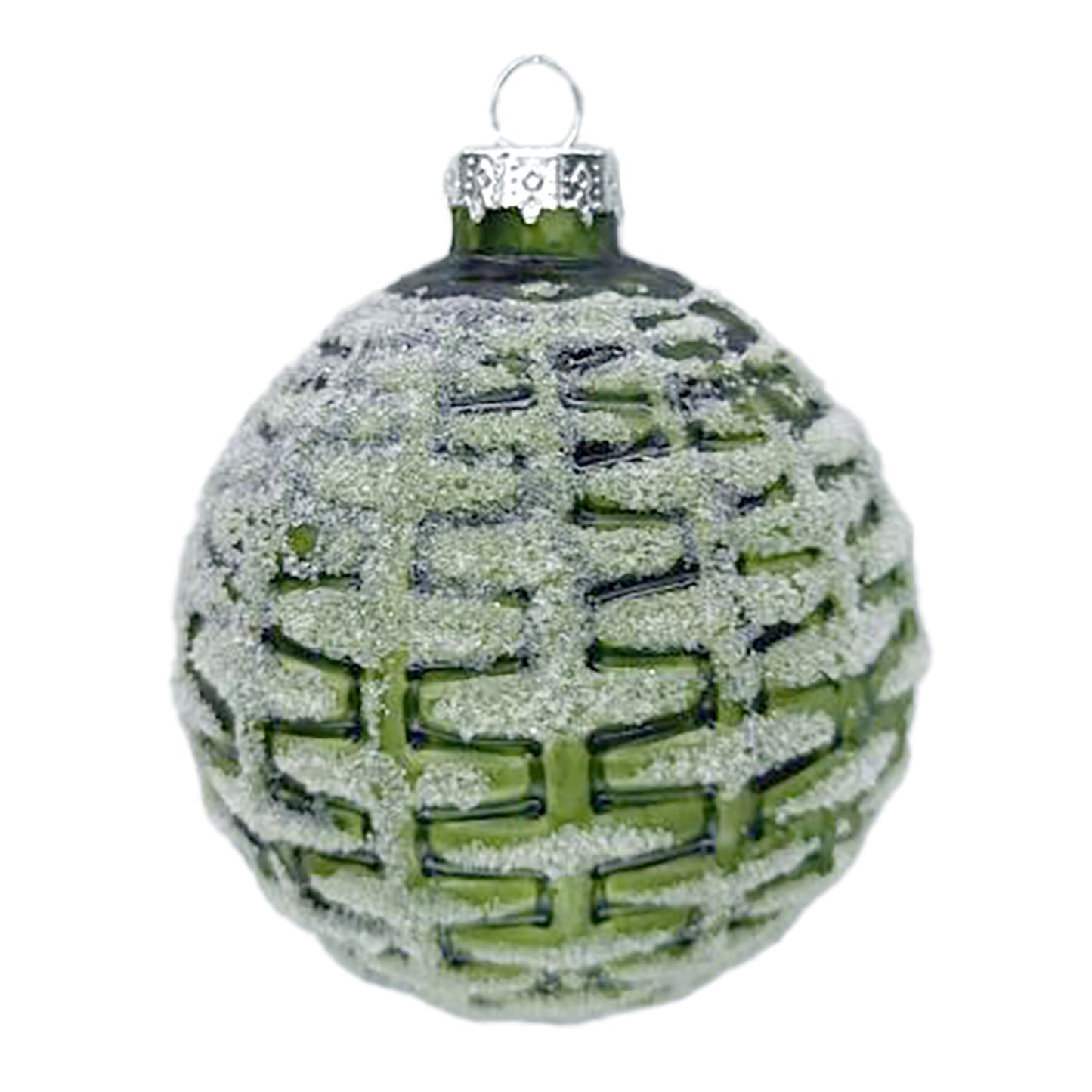 Woven Green Frosted Ball