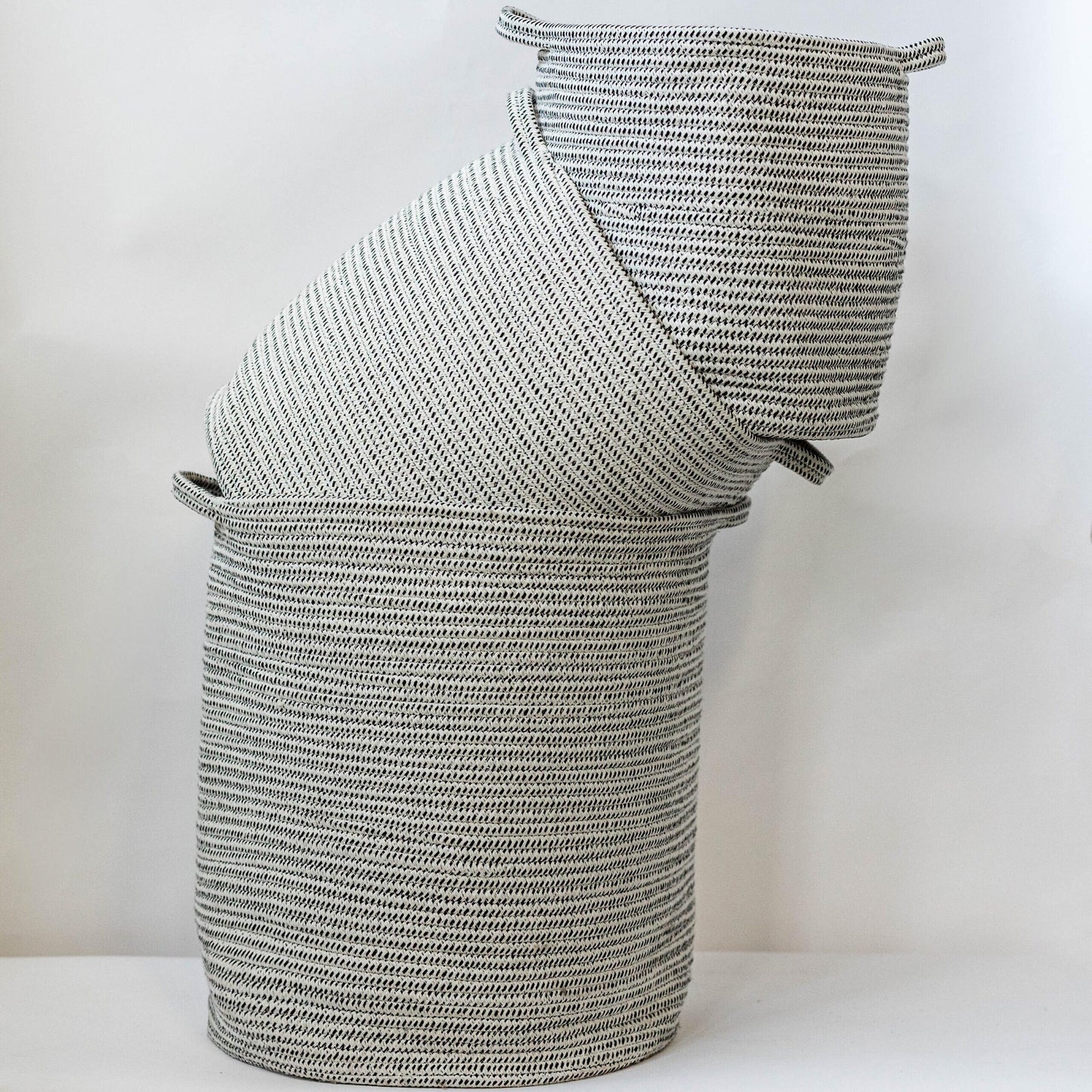 Cotton Textured Round Basket