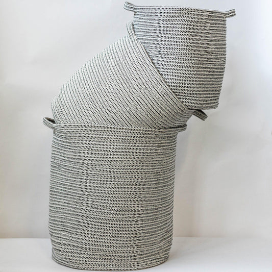Cotton Textured Round Basket
