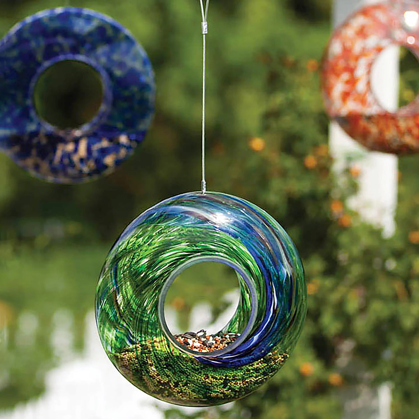 Glass Circle Bird Feeder