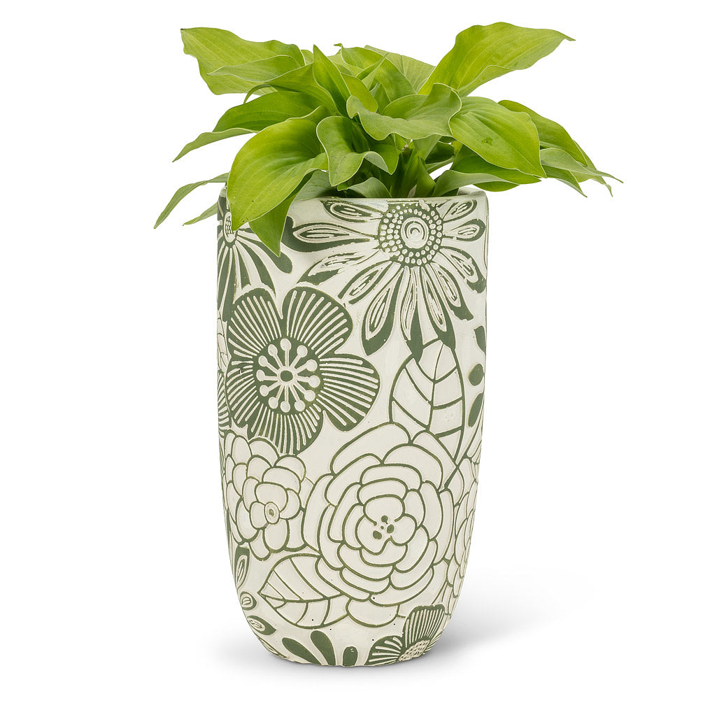 Hippie Flower Vase Green - 10"