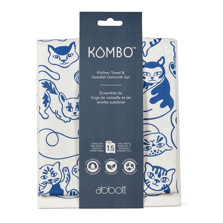 Cats Dishcloth/Tea Towel Set