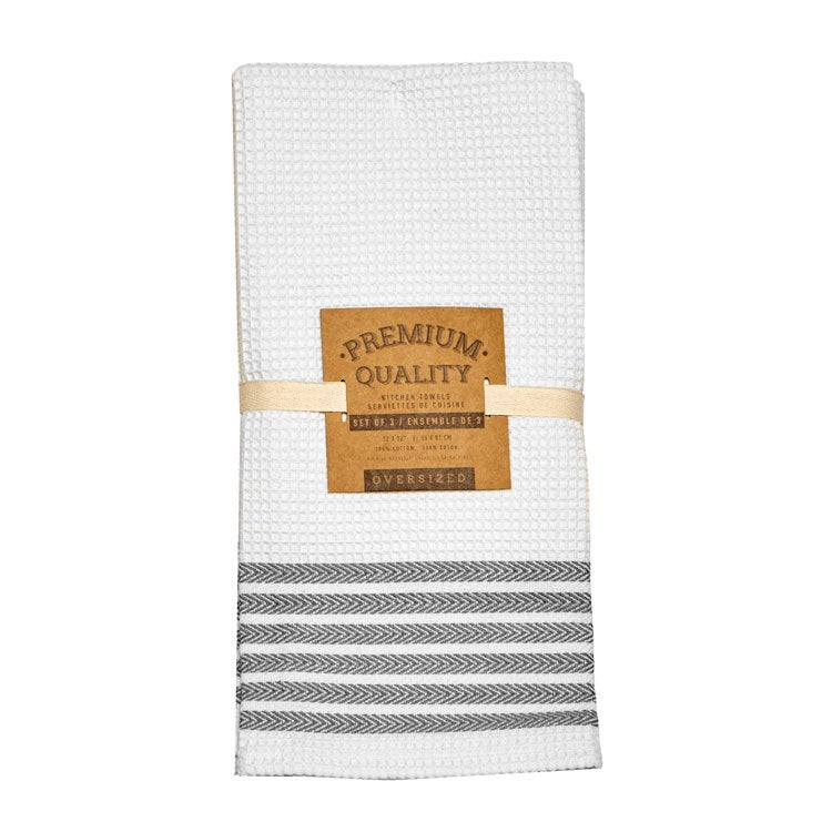 Red Stripe Tea Towel Set