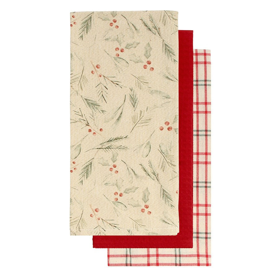 Winter Berry Tea Towels