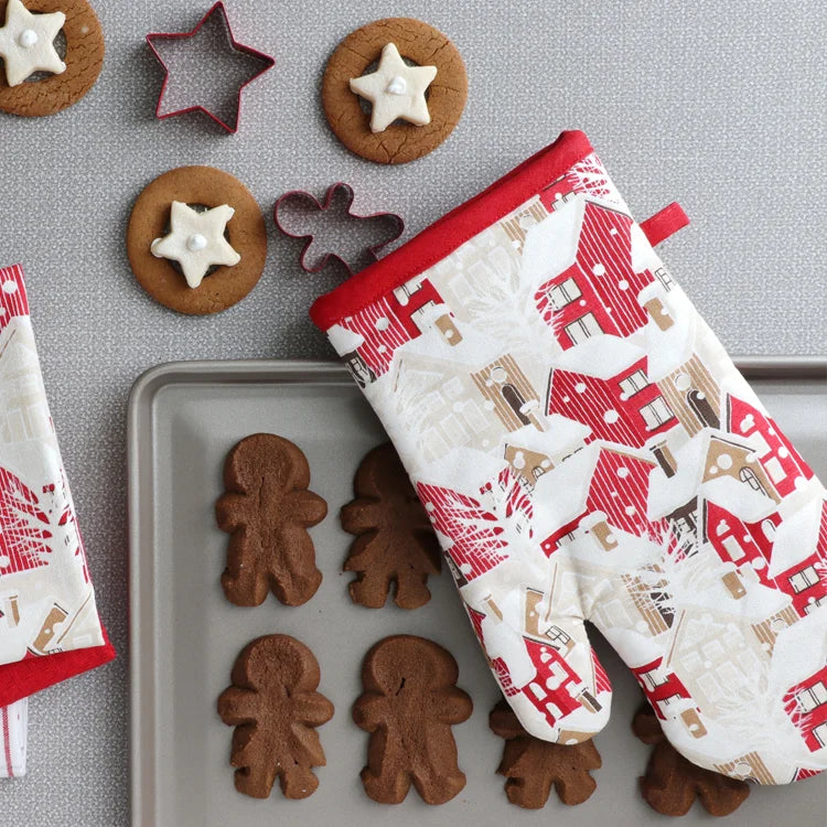 Winter Village Oven Mitts