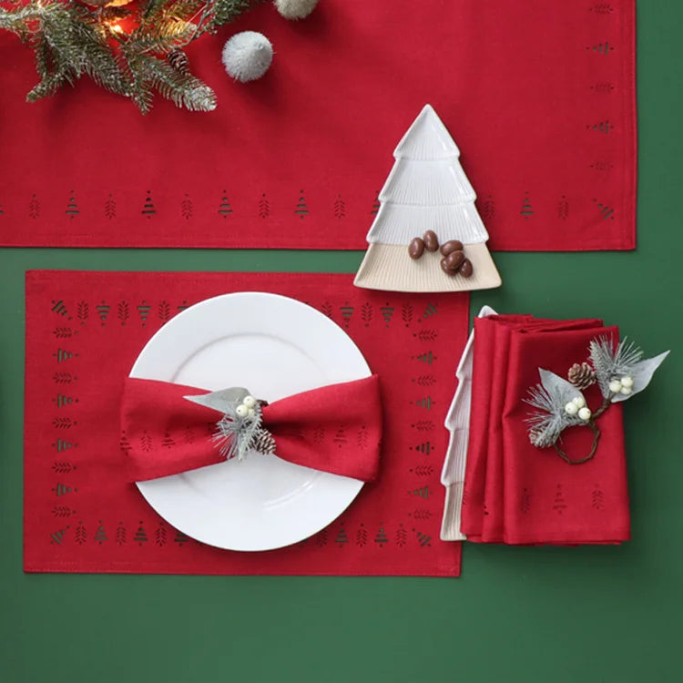 Tree Hemstitch Napkins