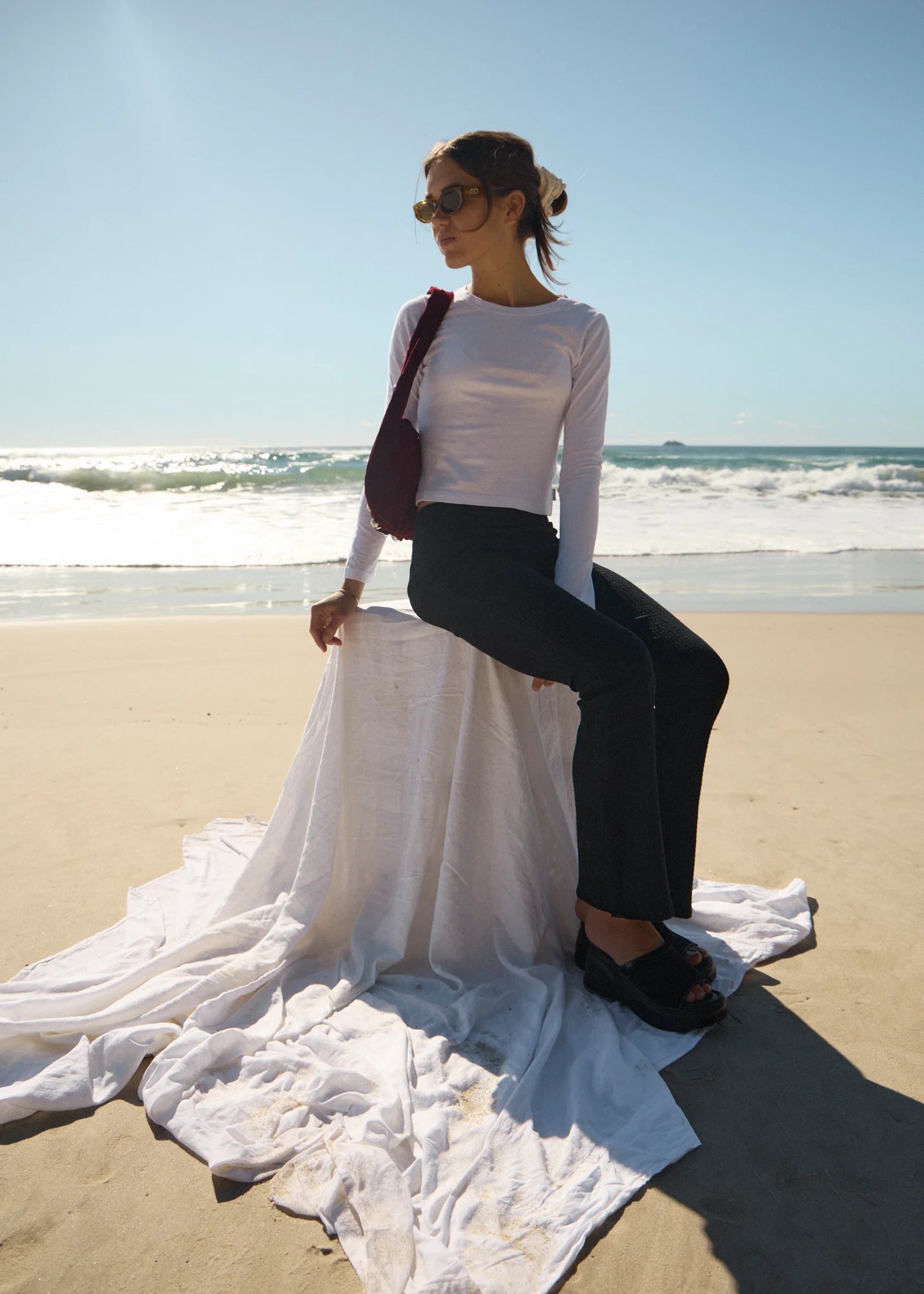Seersucker Flare Pant