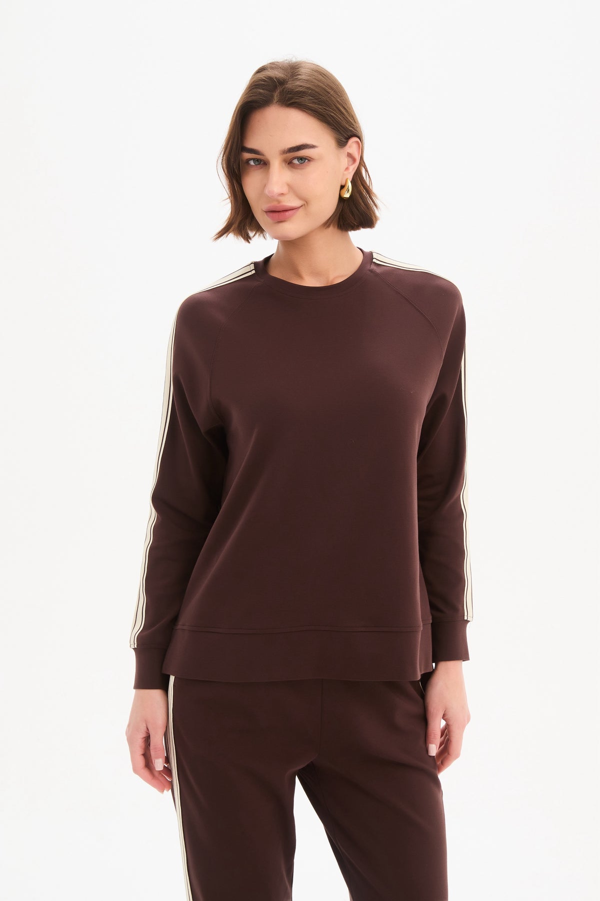 Stripe Sleeve Sweatshirt