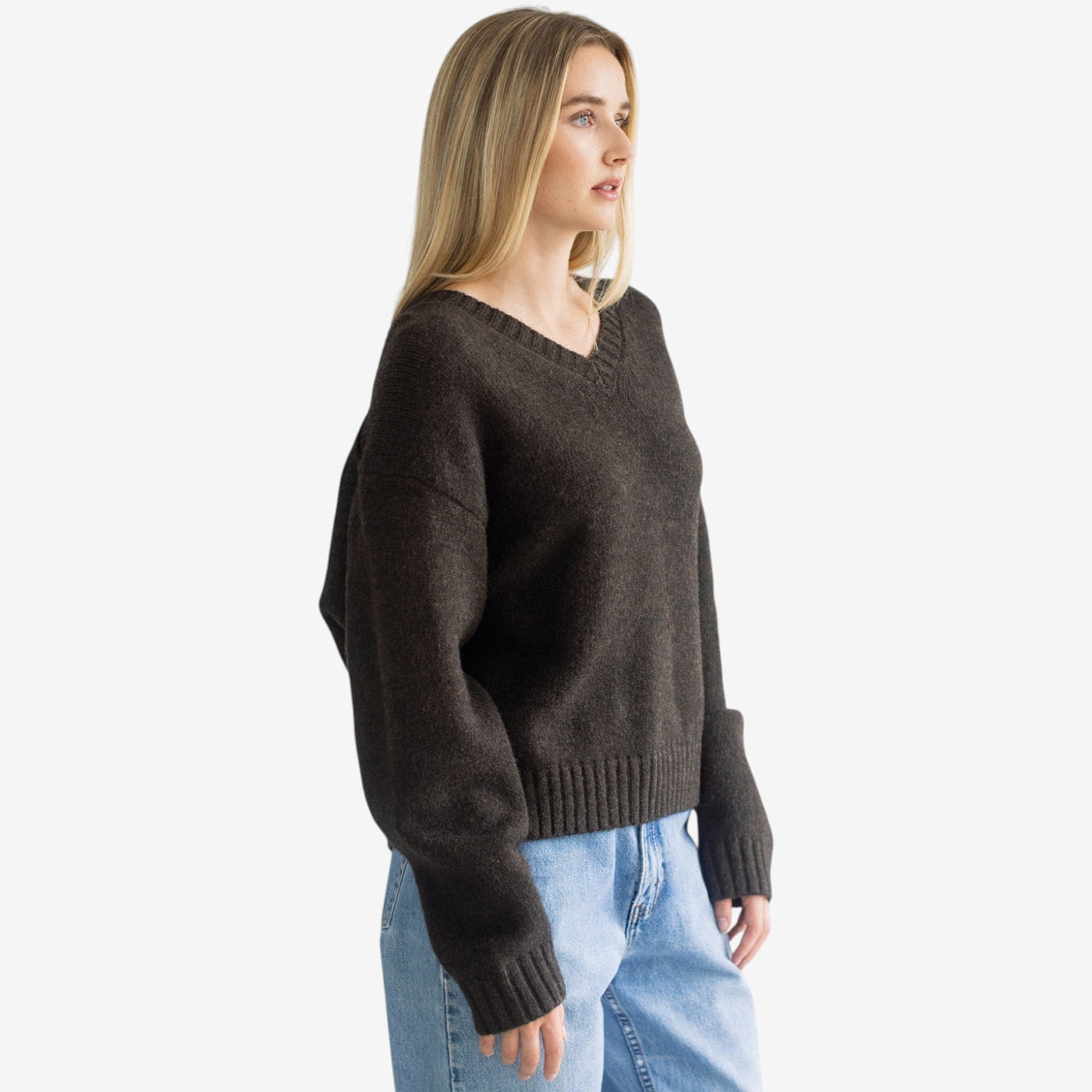 Knit V-Neck Sweater