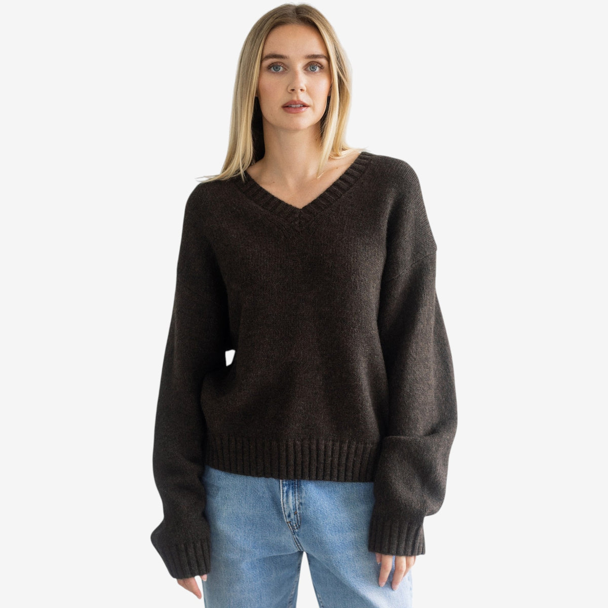 Knit V-Neck Sweater