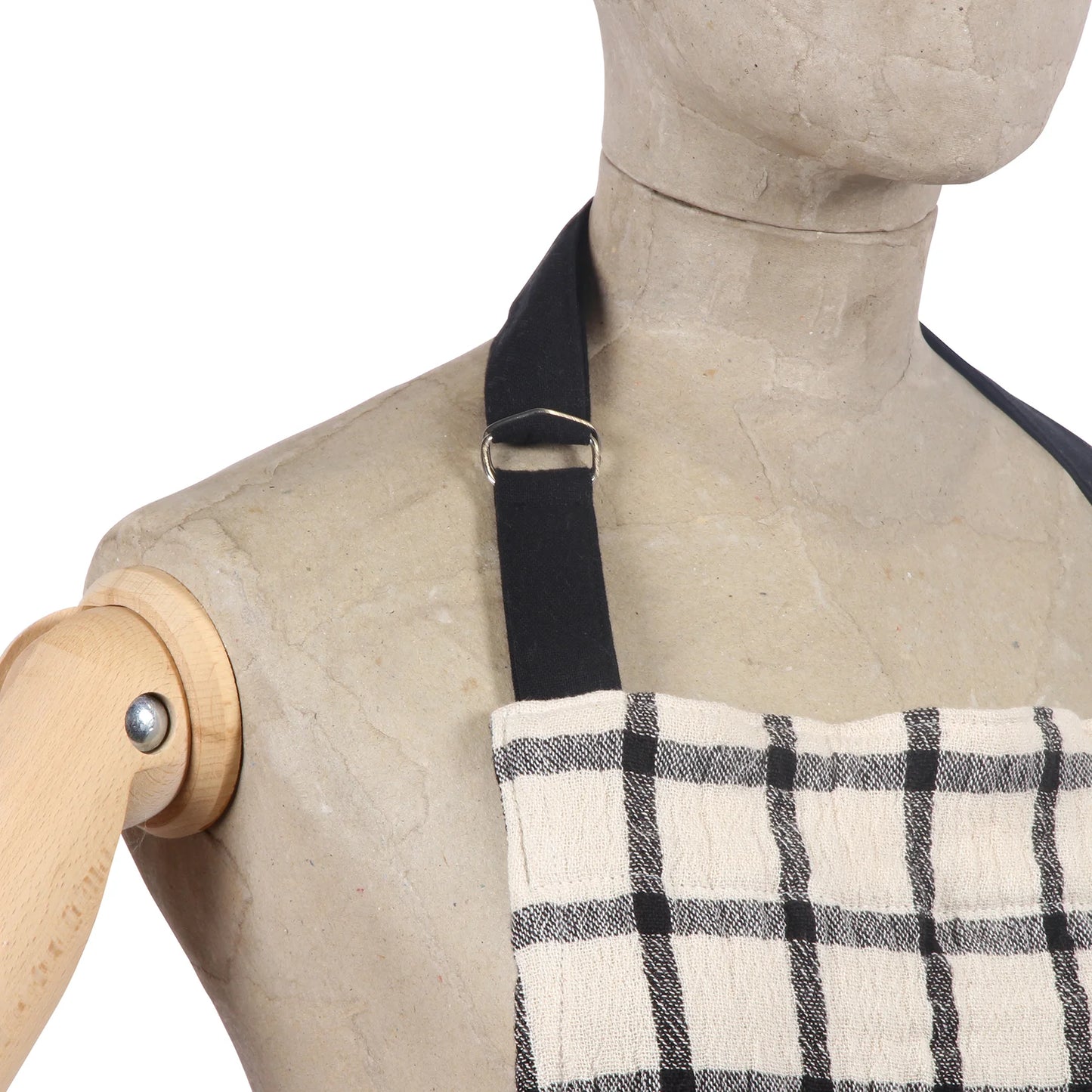 Black Checked Apron w/Pockets