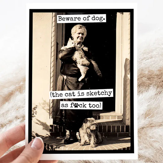 Beware Of Dog Card