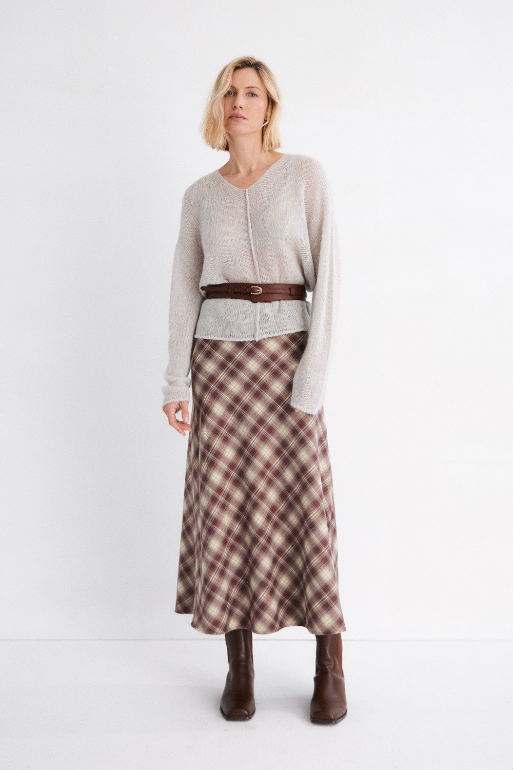 Sakura Plaid Skirt