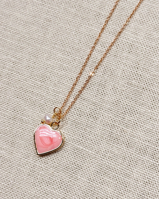 Pink Heart Necklace