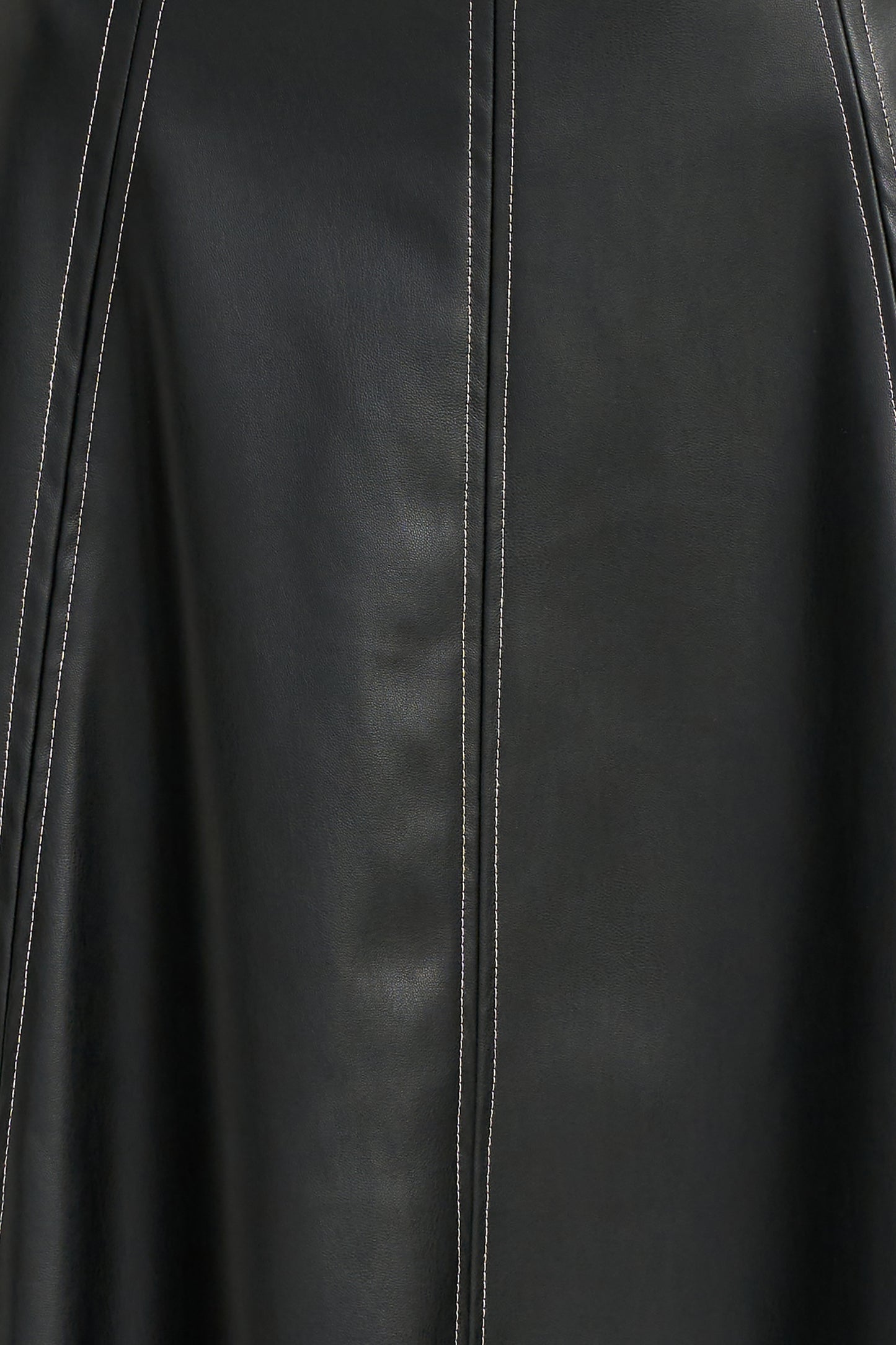 Pleather A Line Skirt