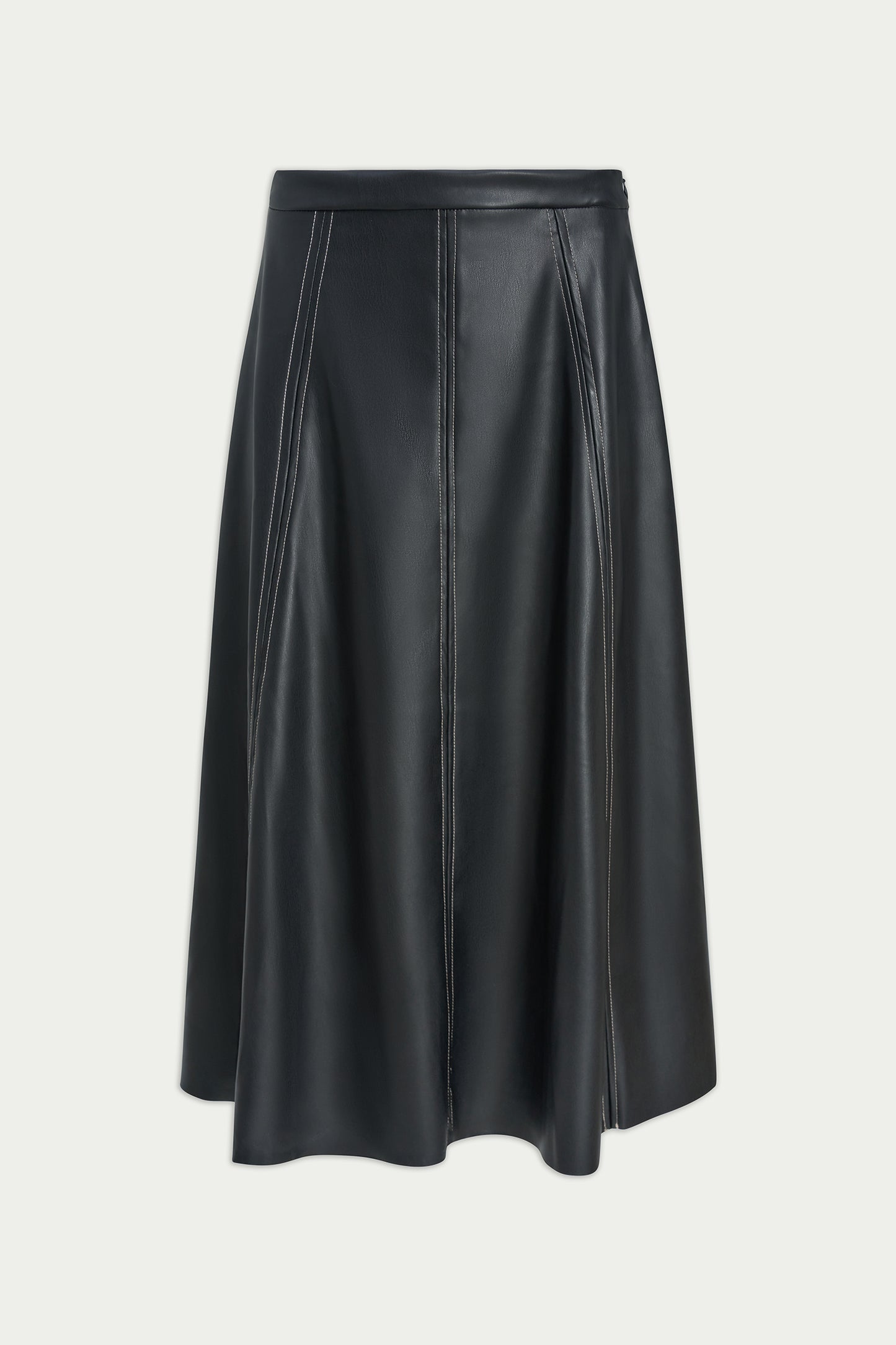 Pleather A Line Skirt