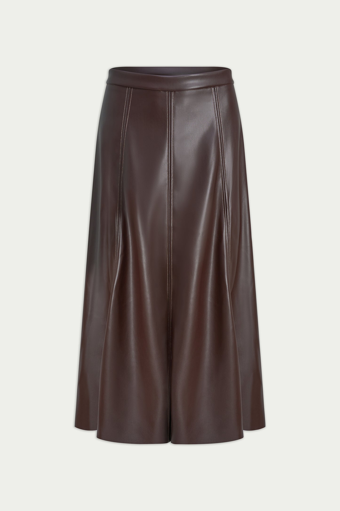 Pleather A Line Skirt