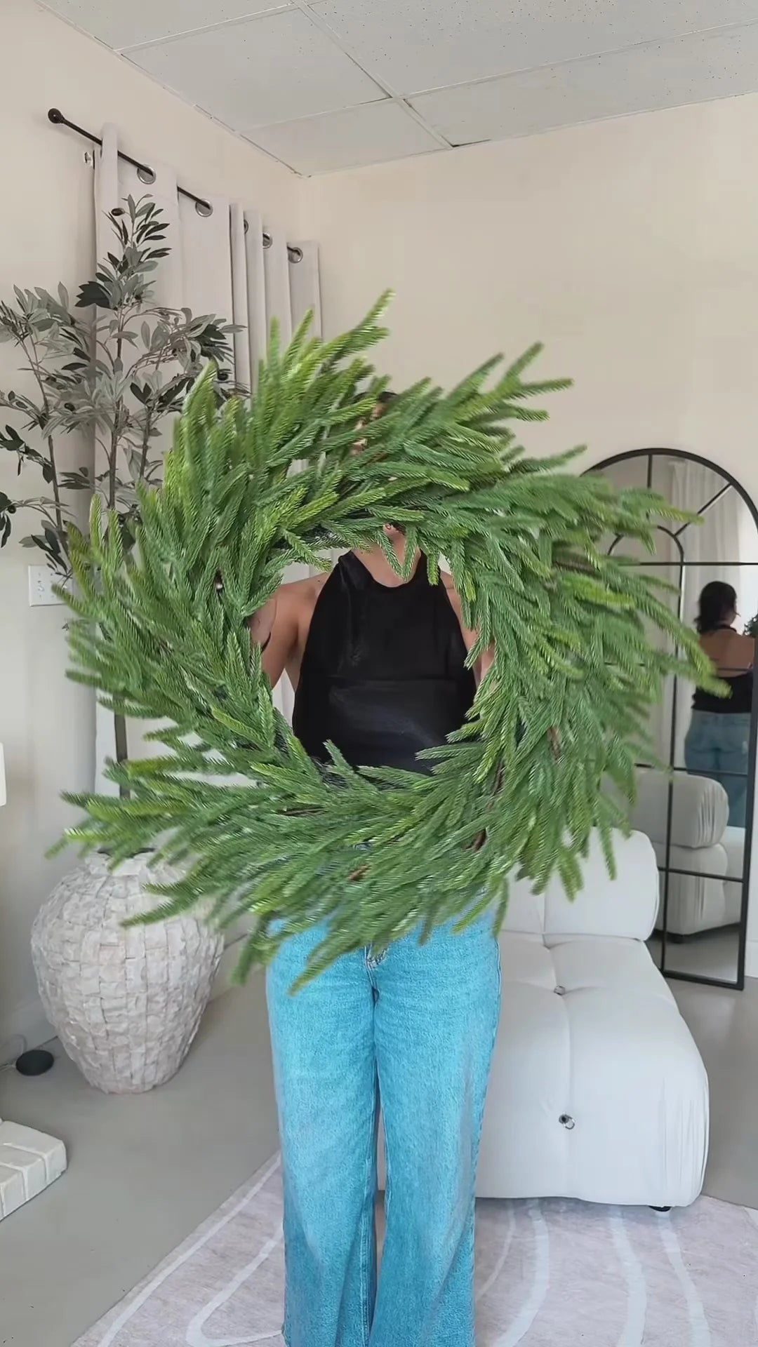 Real Touch Norfolk Pine Wreath