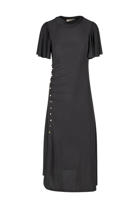 Knit Dress w/Button Detail