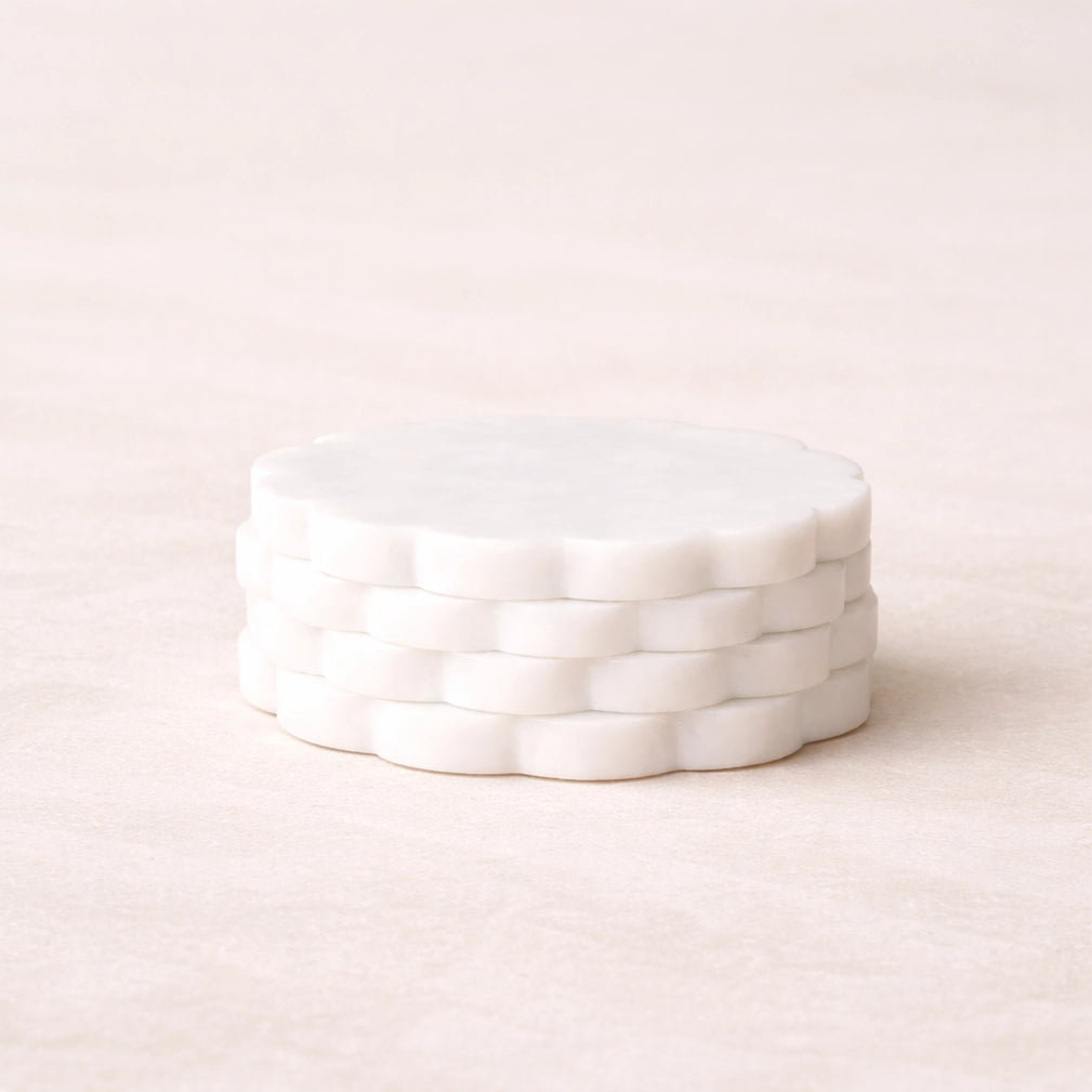 Marble Scalloped Coaster