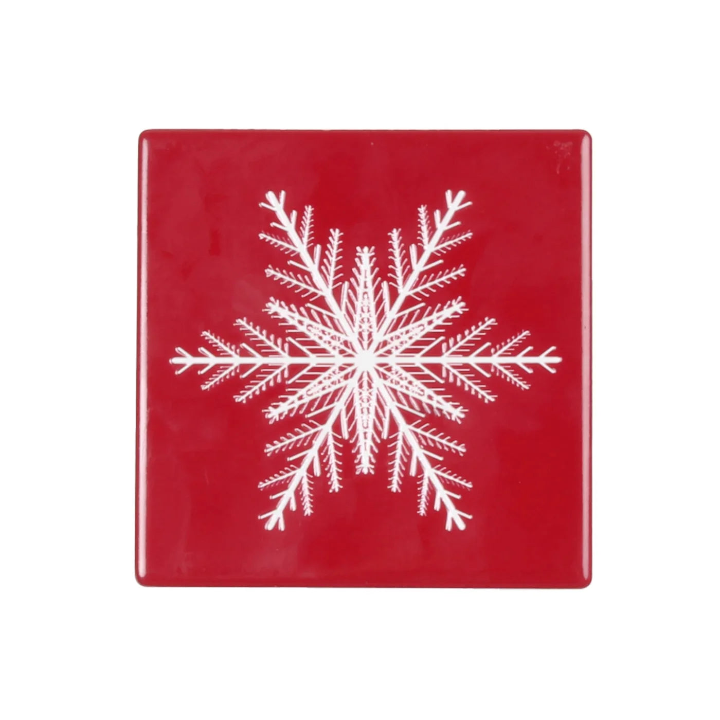 Snowflake Red Coaster