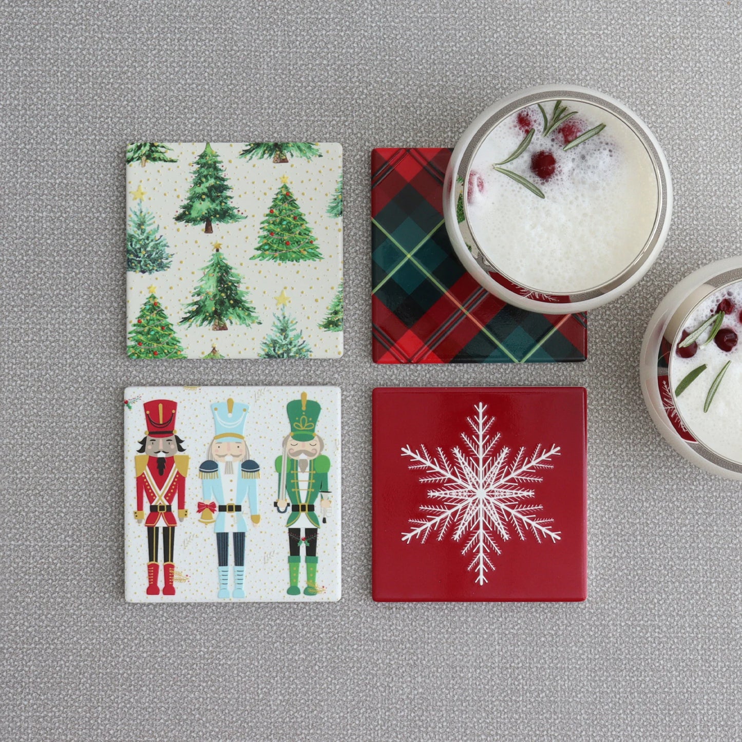 Snowflake Red Coaster