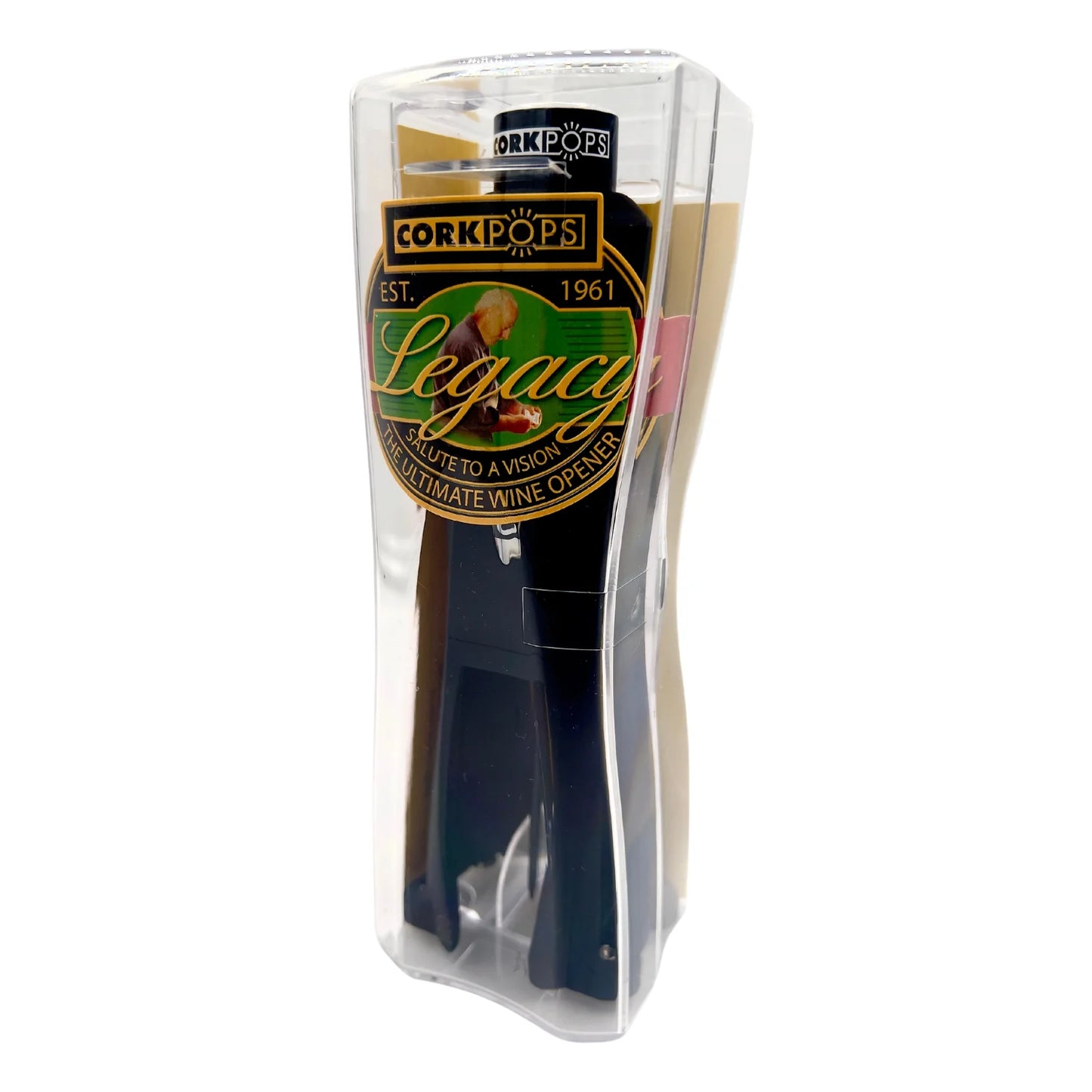 Cork Pop Legacy Wine Opener - Black