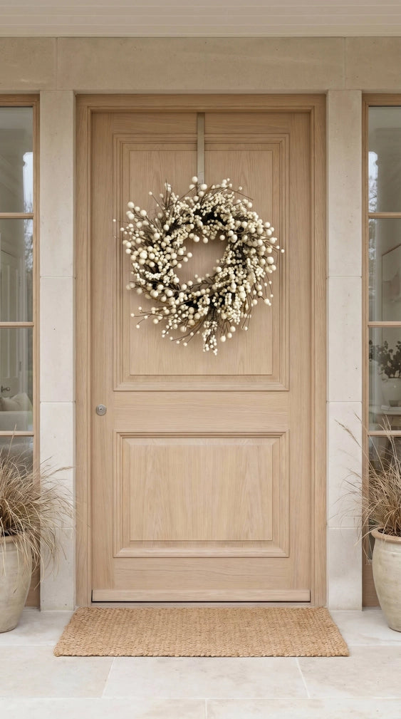 24" Ivory Berry Wreath