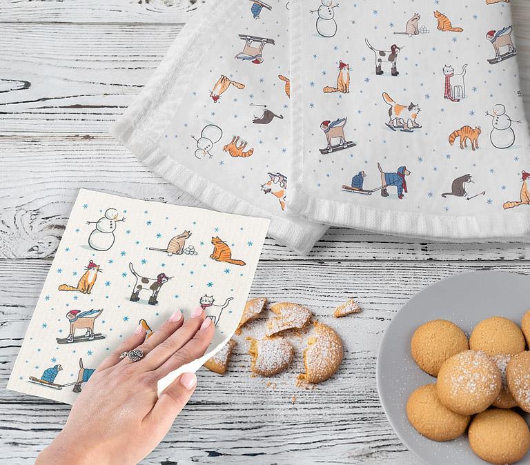Winter Sports Dishcloth