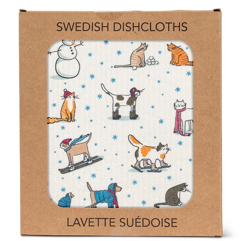Winter Sports Dishcloth