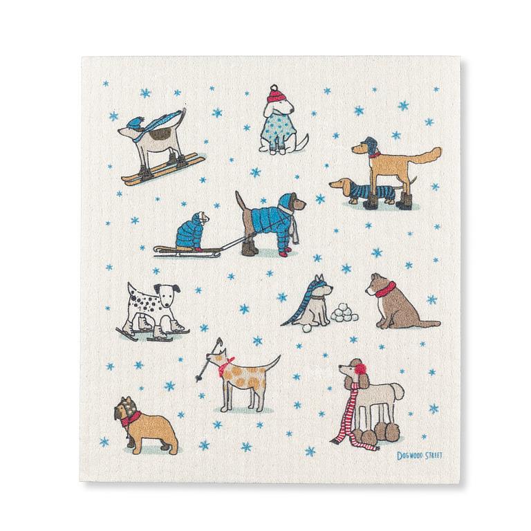 Winter Sports Dishcloth