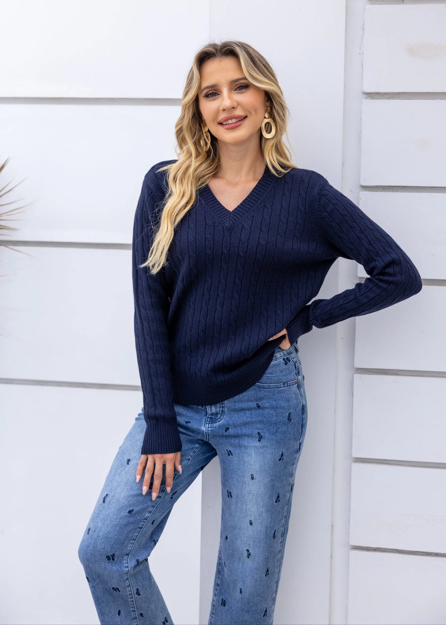 Bordeaux Braided Sweater