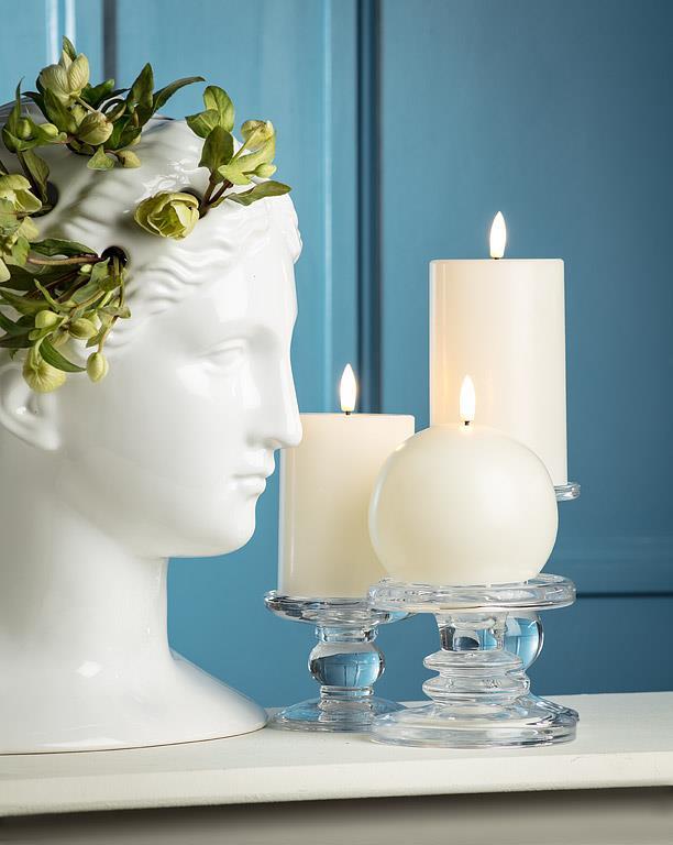 Cream LED Pillar Candle - 3"x4"