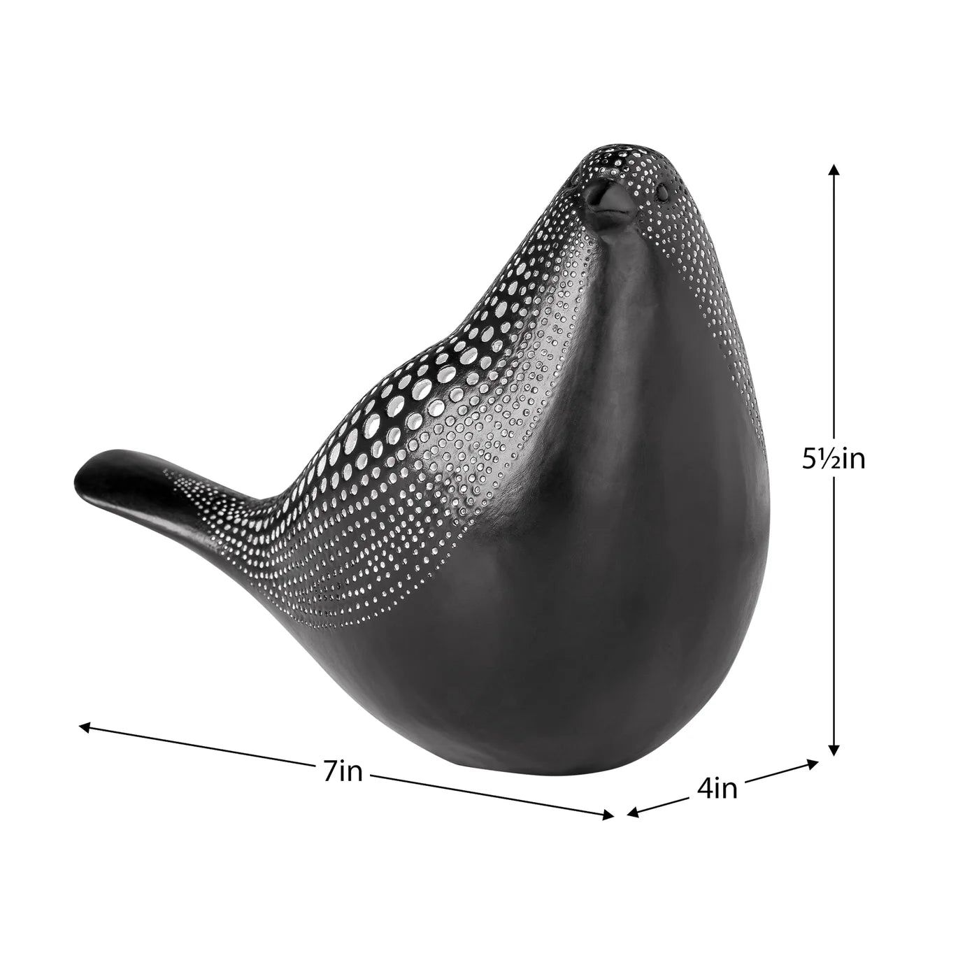 Dotted Sitting Bird - Black