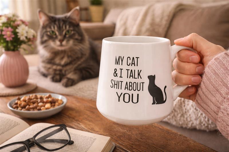 My Cat & I Talk Mug