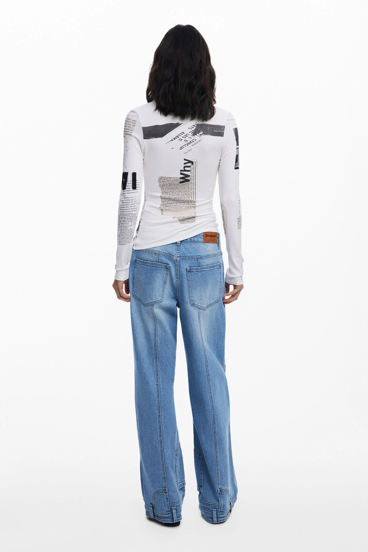 Ribbed Newsprint Top