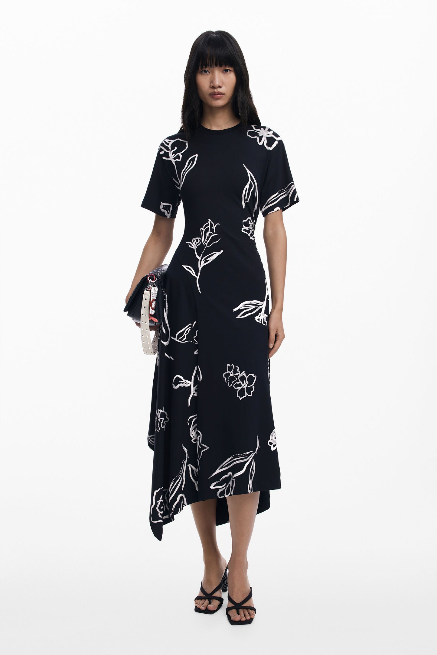 Dress w/Floral Strokes