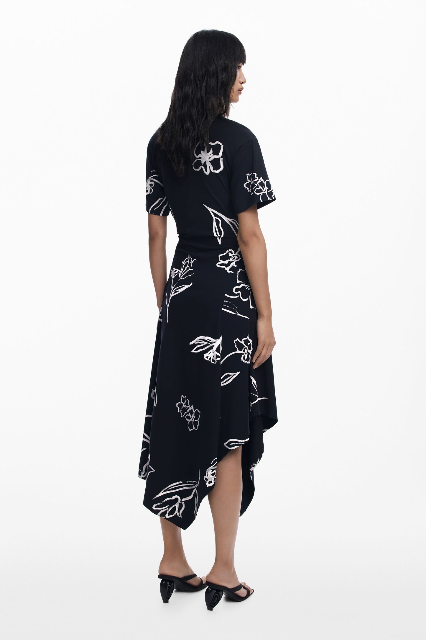 Dress w/Floral Strokes