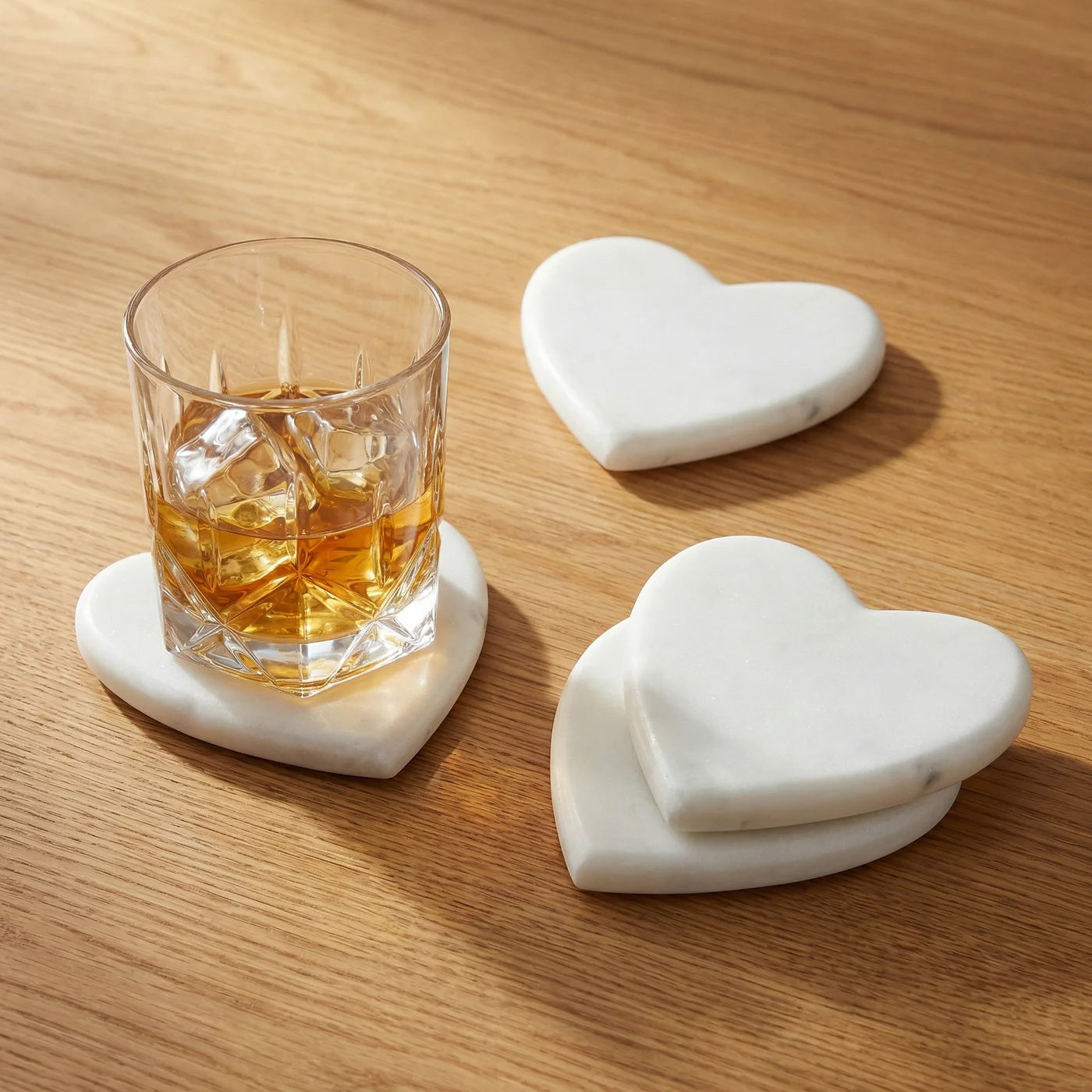 Marble Heart Coaster