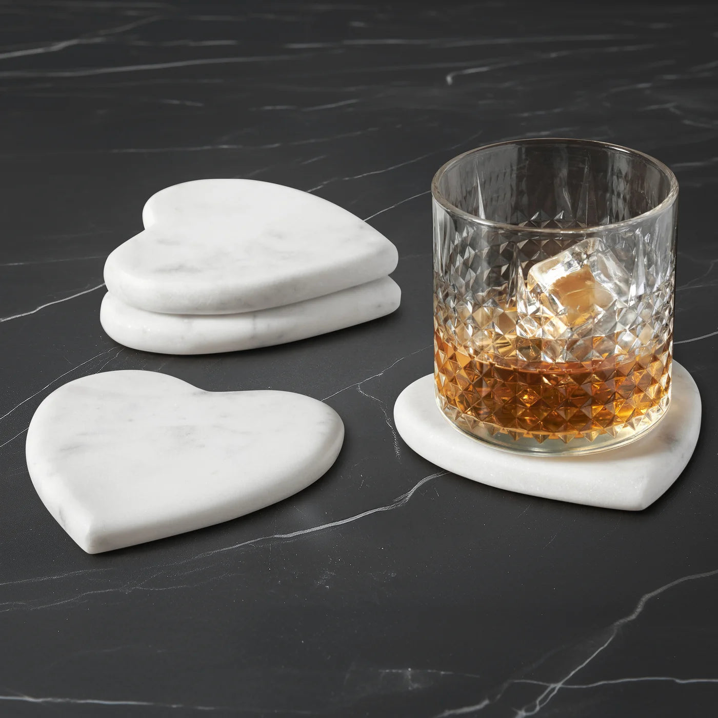 Marble Heart Coaster