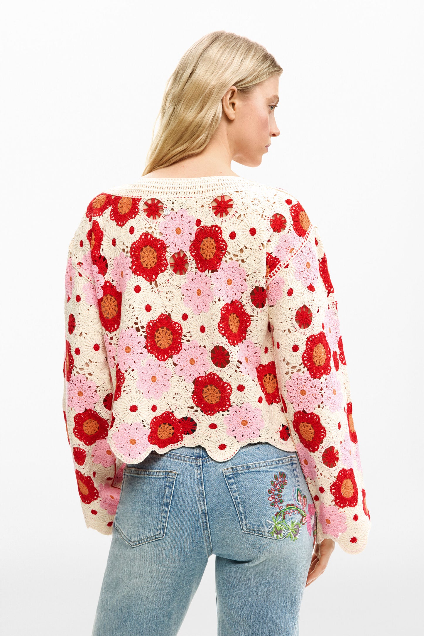 Floral Crochet Sweater
