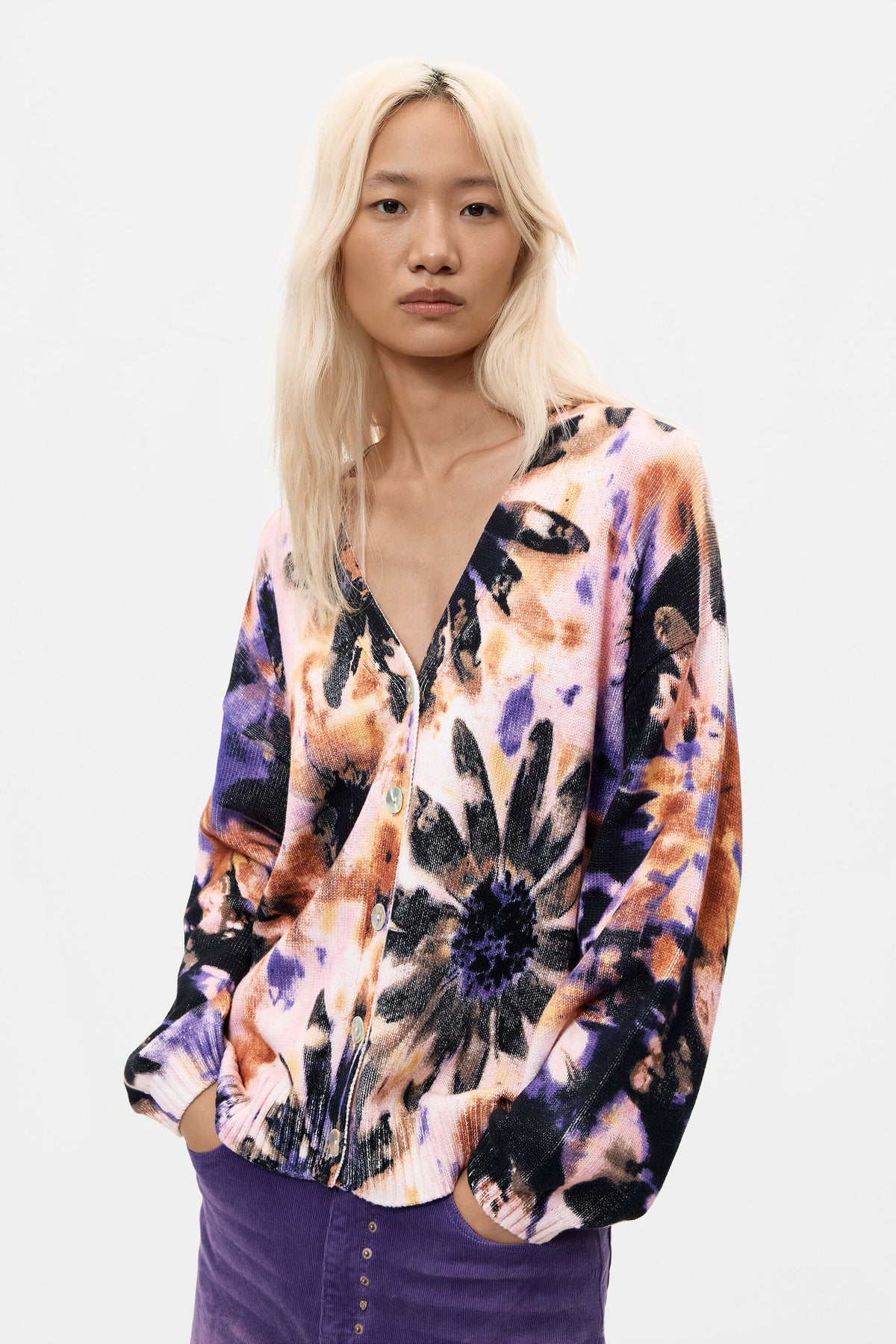 Floral Print Cardigan