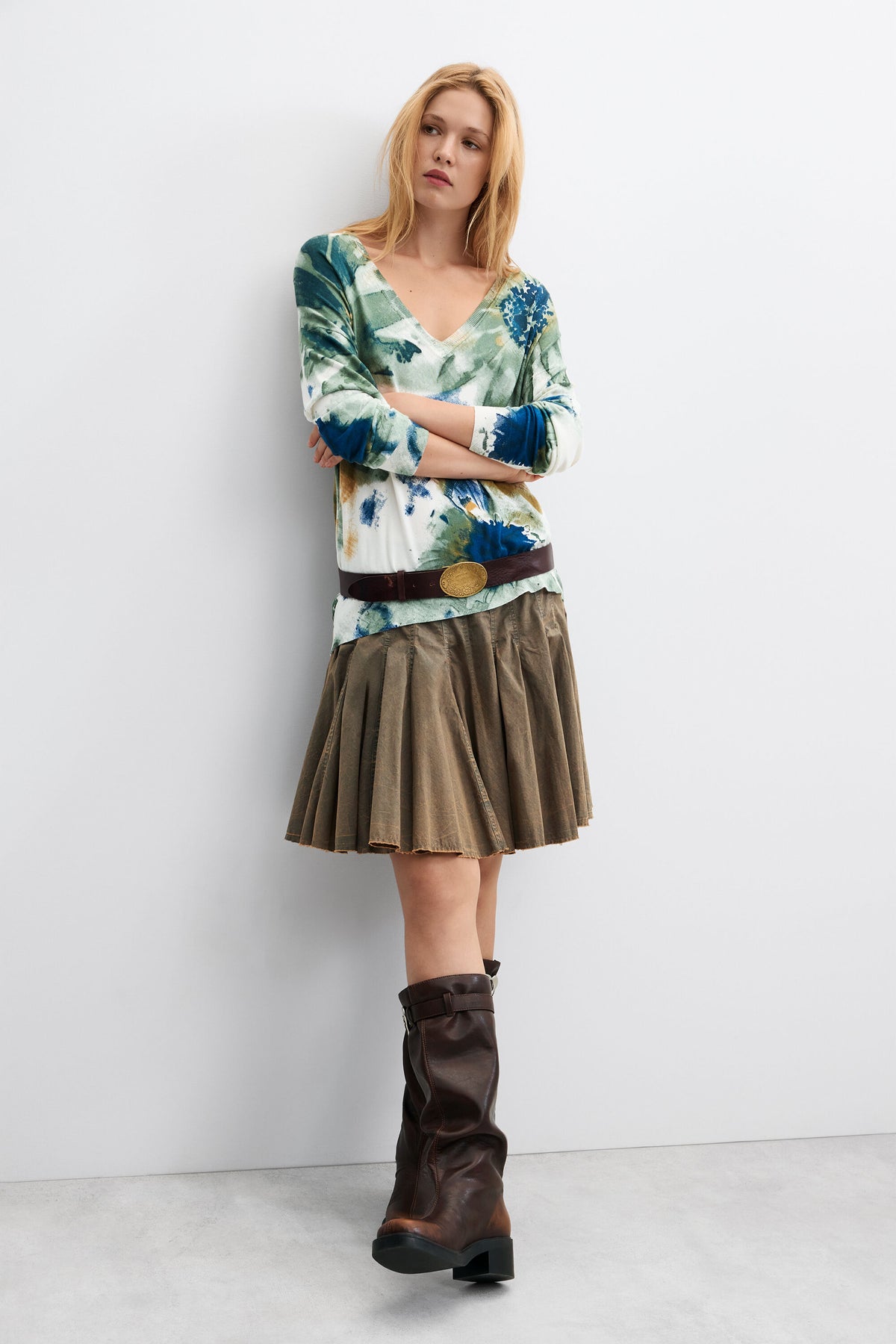 Botanical Print Sweater