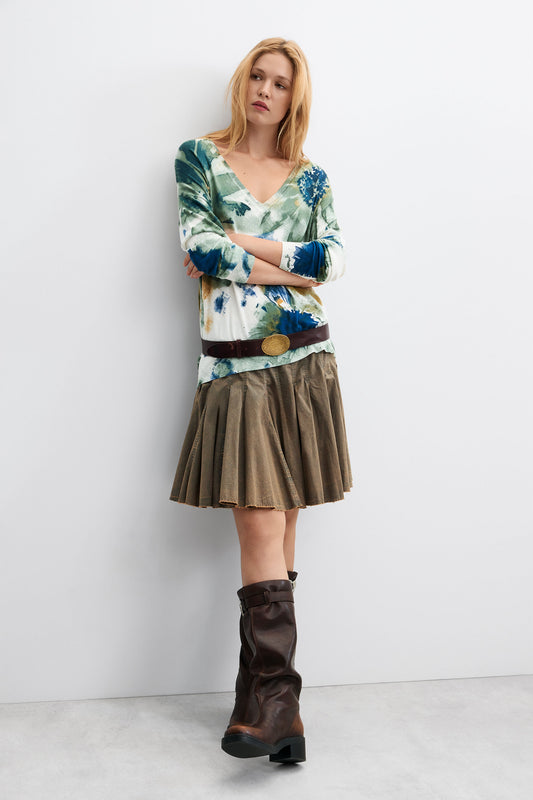 Botanical Print Sweater