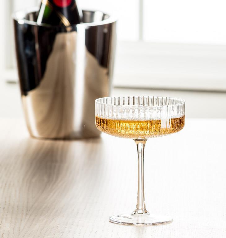 Optic Glass Cocktail Coupe